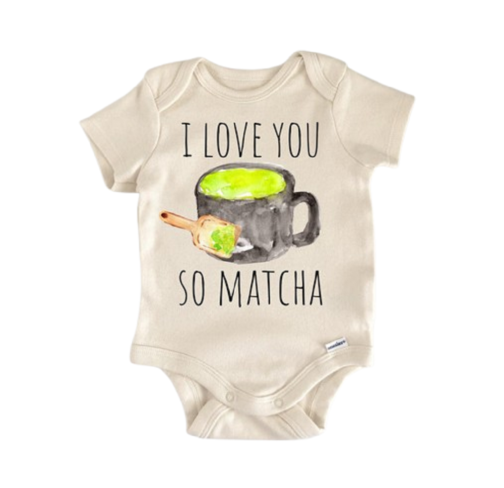 Matcha Green Tea Coffee Newborn Baby Onesie® Bodysuit