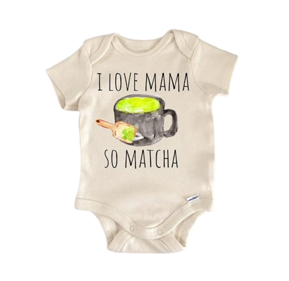 Matcha Tea Coffee Green Newborn Baby Onesie® Bodysuit
