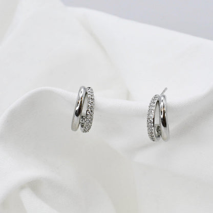 Mini Mirage Silver Hoop