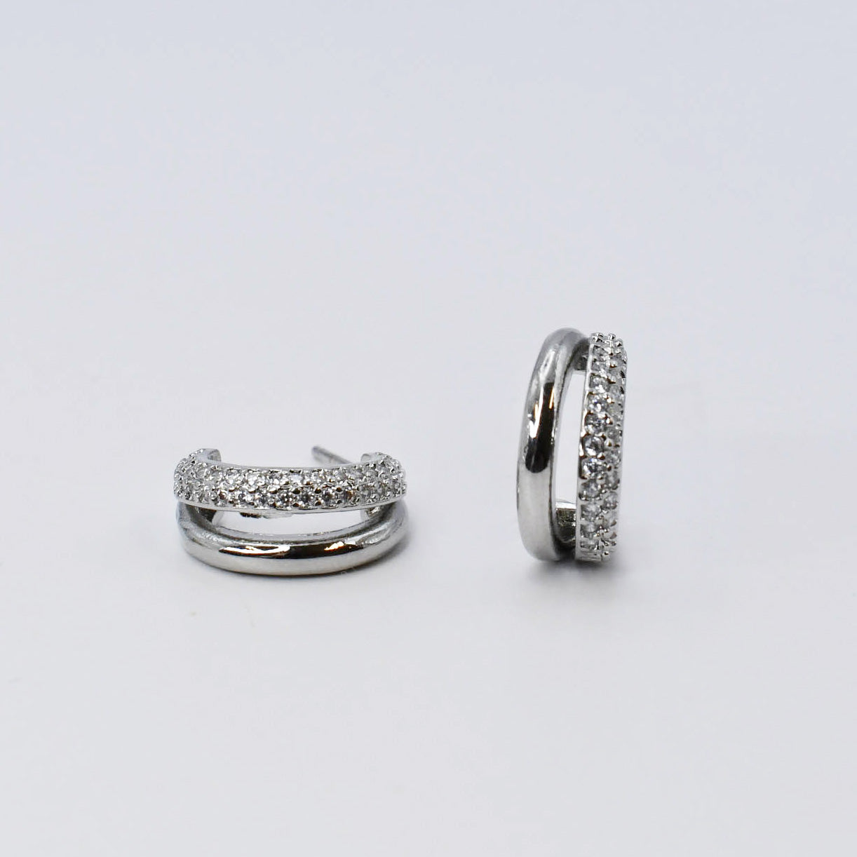 Mini Mirage Silver Hoop