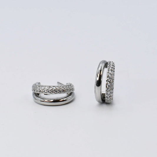 Mini Mirage Silver Hoop