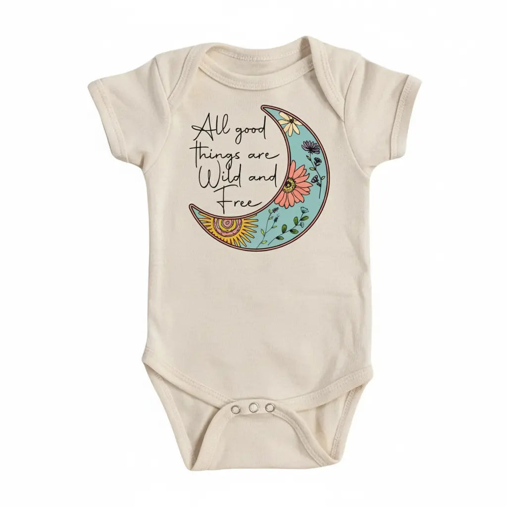 Moon Child Hippie Newborn Baby Onesie® Bodysuit