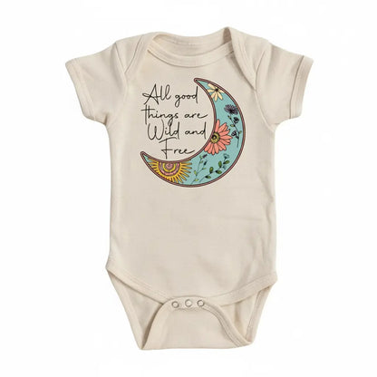Moon Child Hippie Newborn Baby Onesie® Bodysuit