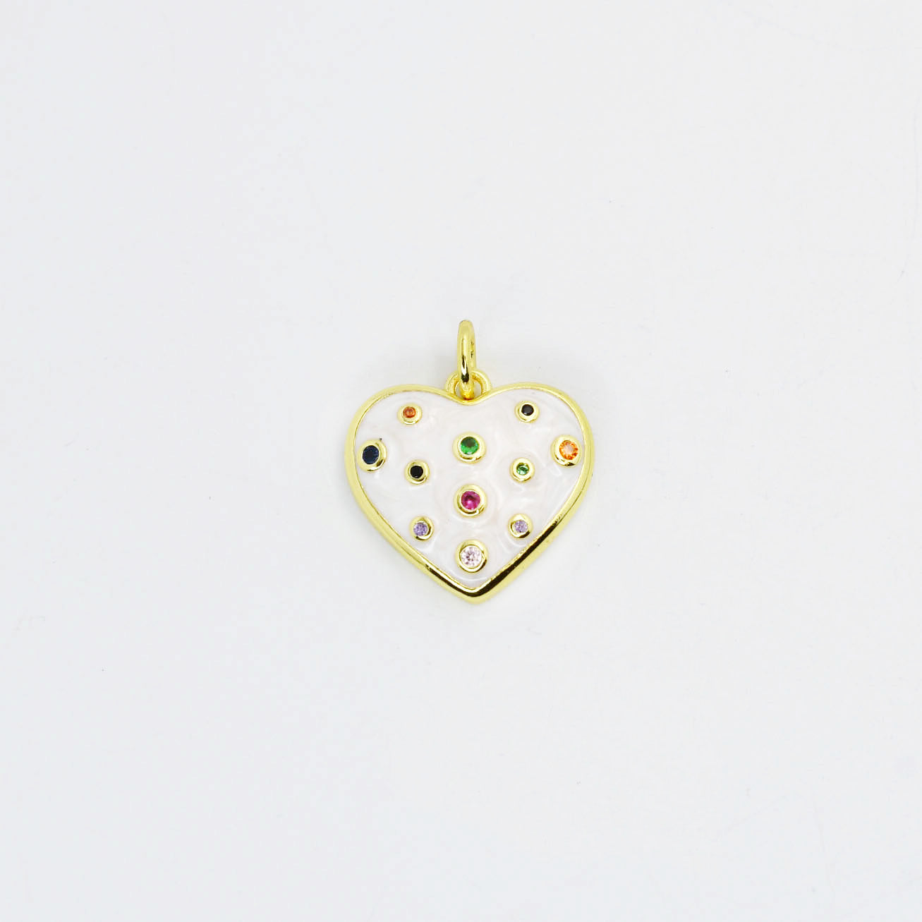 Multi Dot Heart Charm CH-177