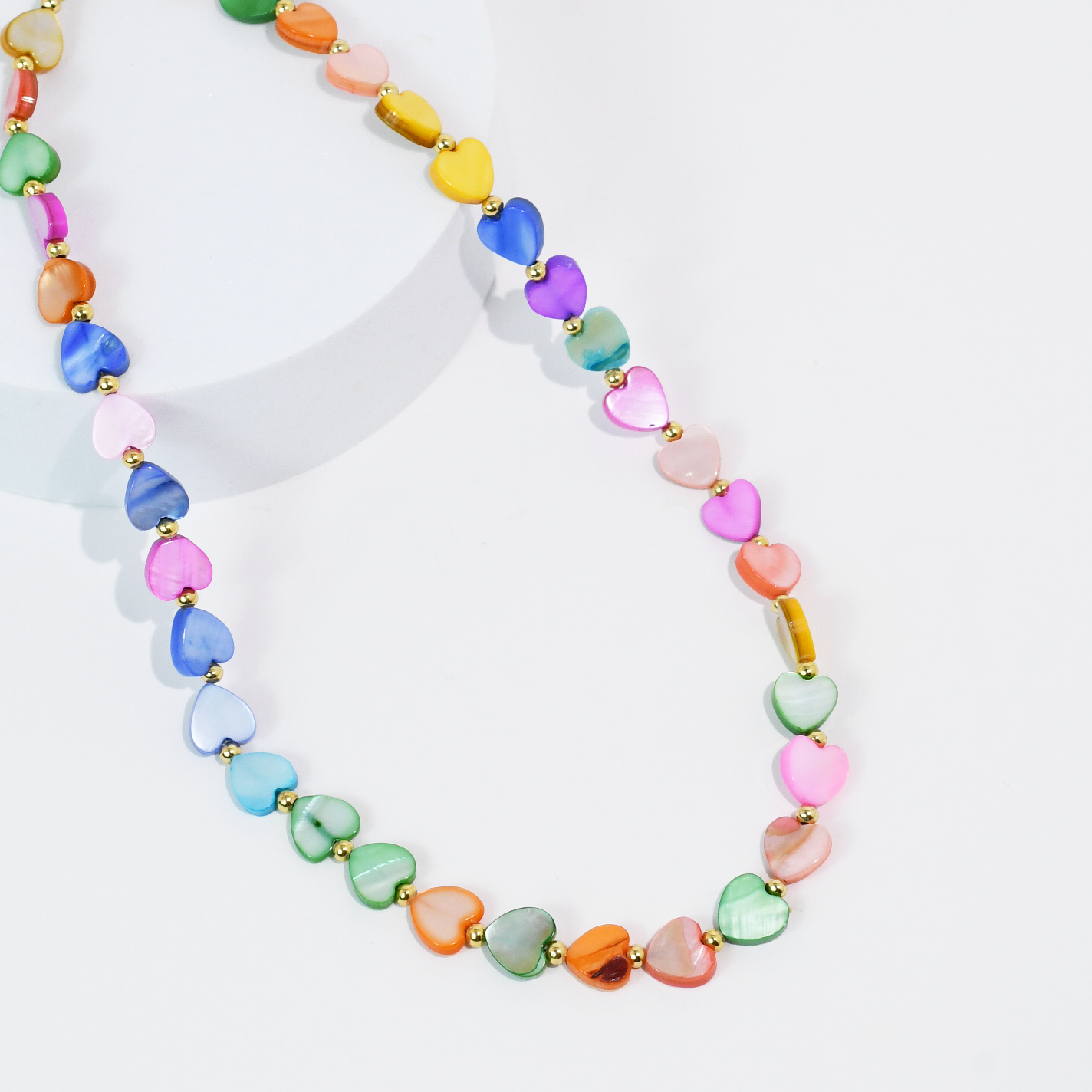 Multi Heart Stone Necklaces