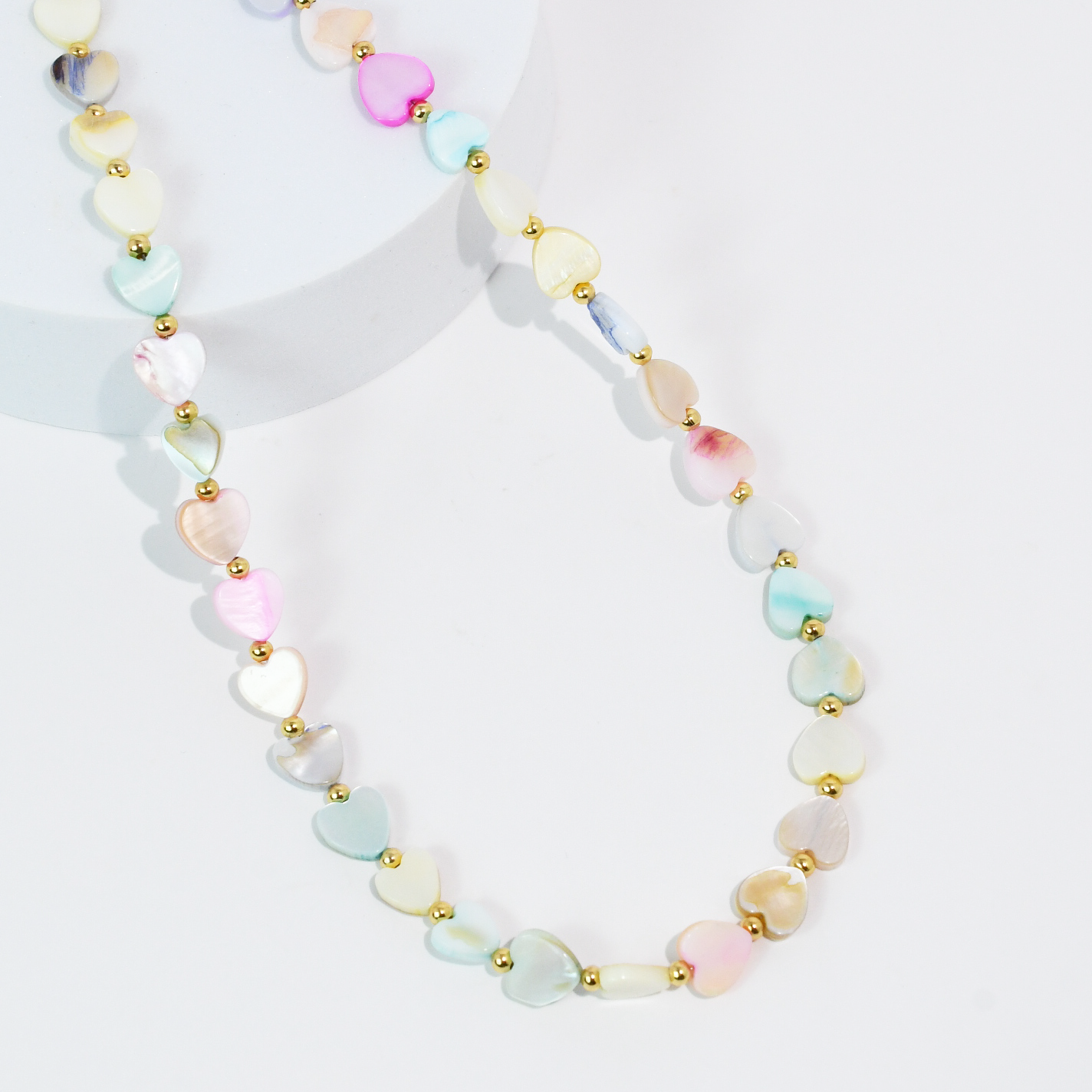 Multi Heart Stone Necklaces