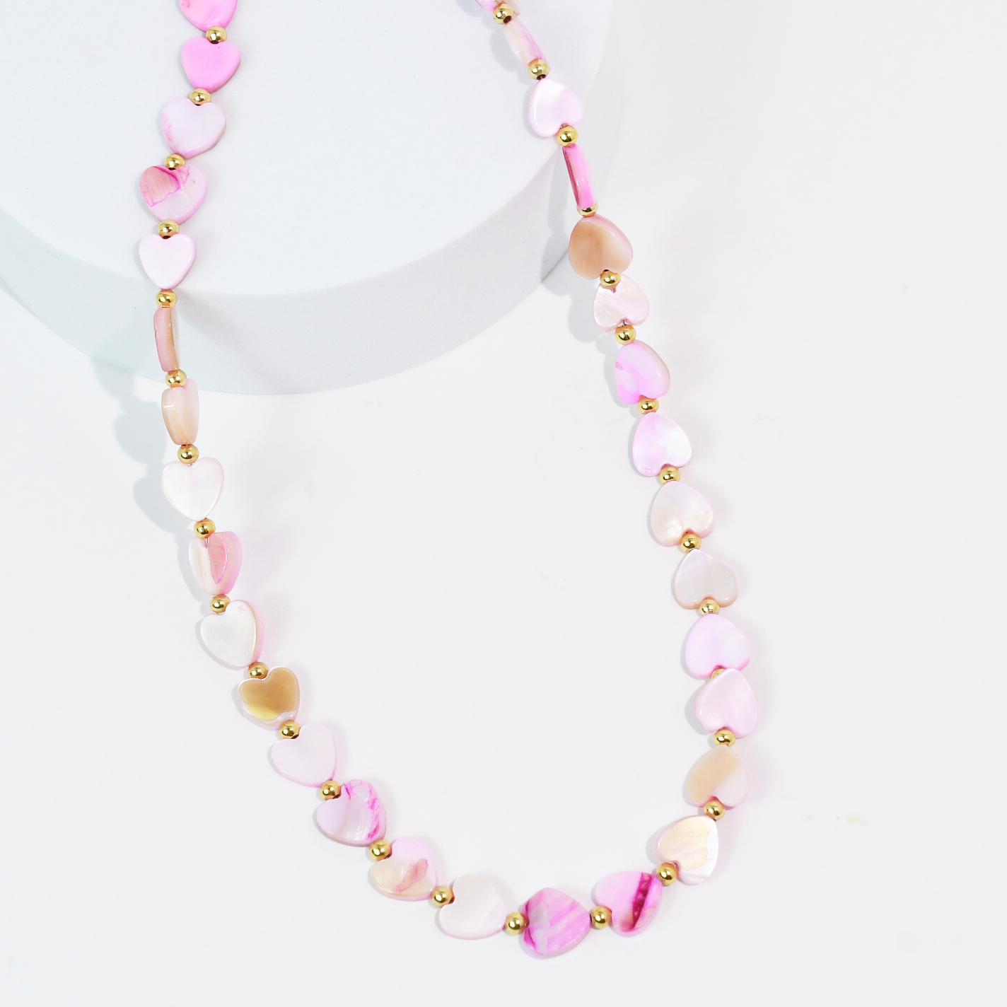 Multi Heart Stone Necklaces