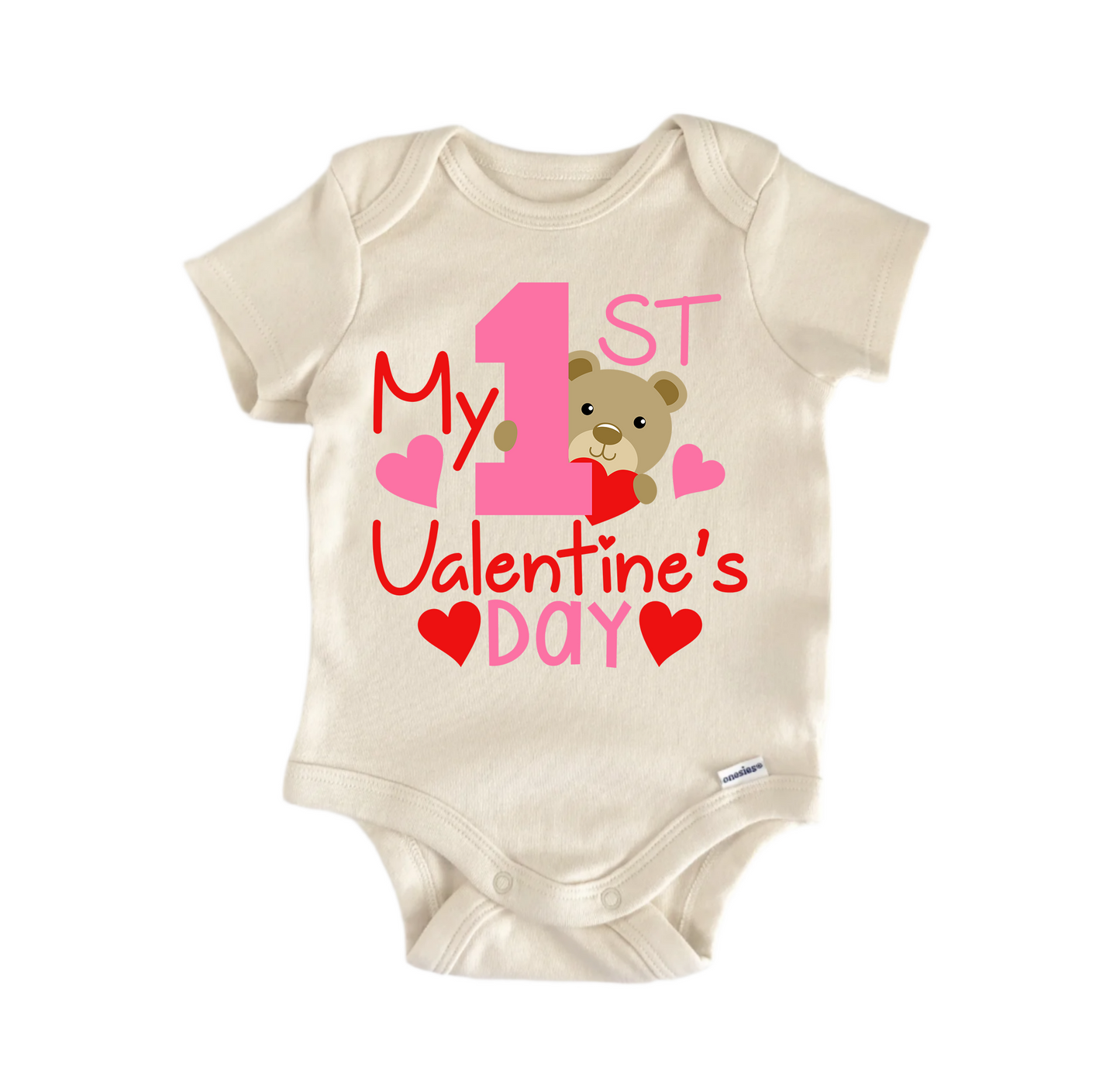 My 1st Valentine's Day Newborn Baby Onesie® Bodysuit