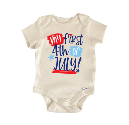 My First 4Th July July Newborn Baby Onesie® Bodysuit