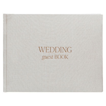 Tan Wedding Guestbook