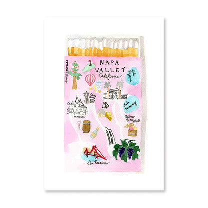 Napa Valley Matchbook Art Print