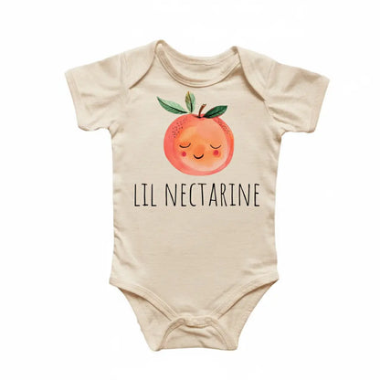 Nectarine Fruit Newborn Baby Onesie® Bodysuit