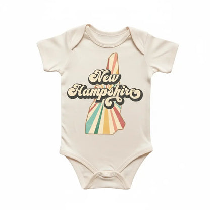 New Hampshire Retro Newborn Baby Onesie® Bodysuit