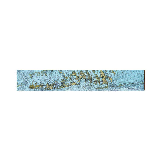 Lower Keys, Florida Map Wooden Sign | Wall Art Print on Real Wood