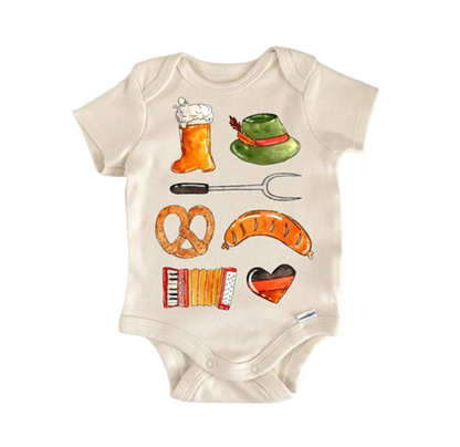 Oktoberfest German Fall Newborn Baby Onesie® Bodysuit