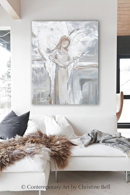 "Protected in My Love" GICLEE PRINT ANGEL PAINTING