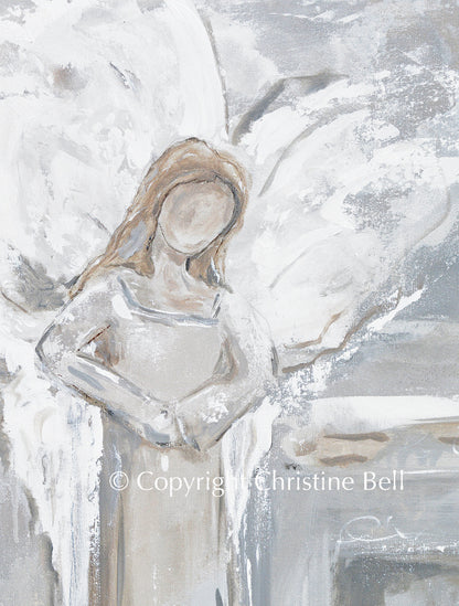 "Protected in My Love" GICLEE PRINT ANGEL PAINTING