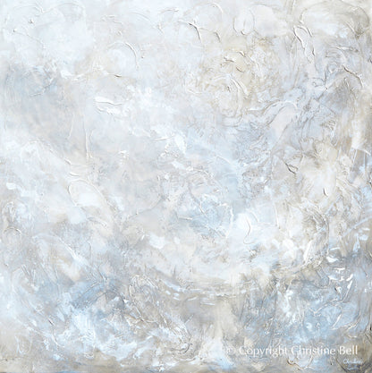 "Silhouette" GICLEE PRINT Coastal Abstract Painting, Neutral, Grey, White, Taupe, Cream, Stone