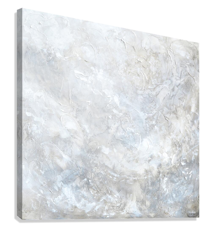 "Silhouette" GICLEE PRINT Coastal Abstract Painting, Neutral, Grey, White, Taupe, Cream, Stone