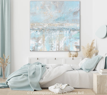 "Sea Breeze" Giclée Print Light Blue Coastal Abstract Painting
