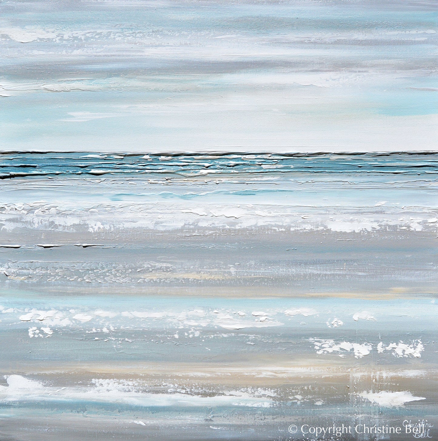 "A Breath of Fresh Air" Giclée Print Coastal Abstract Painting