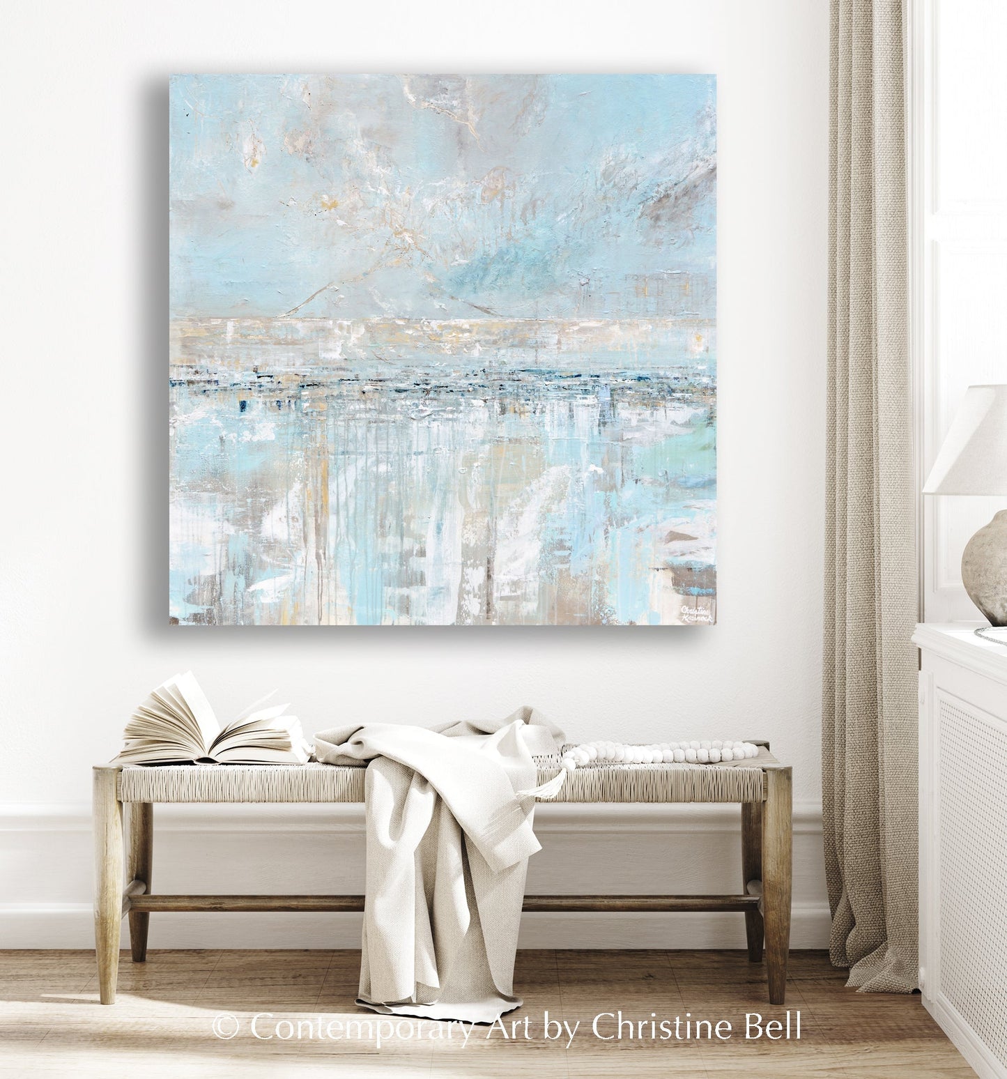"Sea Breeze" Giclée Print Light Blue Coastal Abstract Painting