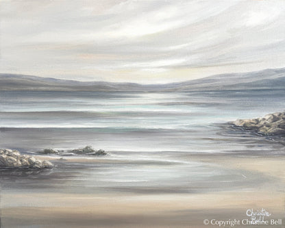 "Seaside Lullaby" GICLÉE PRINT Coastal Landscape Seascape Oil Painting, Tide Pool