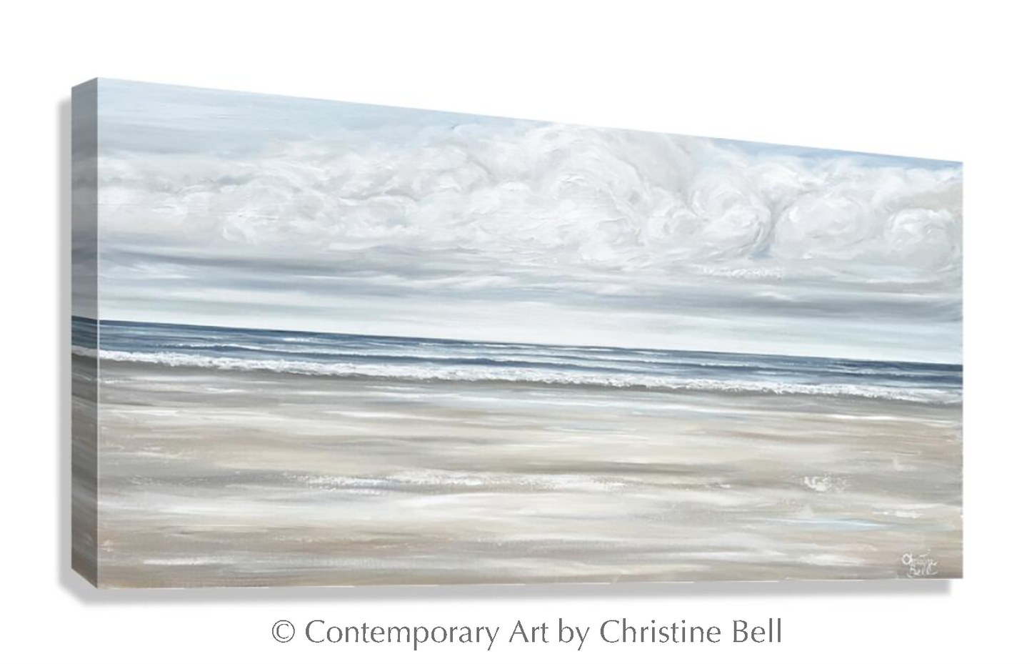 "Serene Seaside" GICLÉE PRINT, Modern Coastal Abstract Ocean Seascape Painting