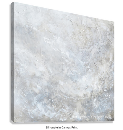 "Silhouette" GICLEE PRINT Coastal Abstract Painting, Neutral, Grey, White, Taupe, Cream, Stone