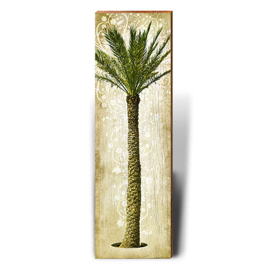 Marvelous Palm Tree Interior | Wall Art Print on Real Wood