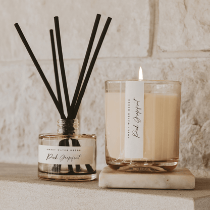 Pink Grapefruit Tinted Glass Jar Reed Diffuser