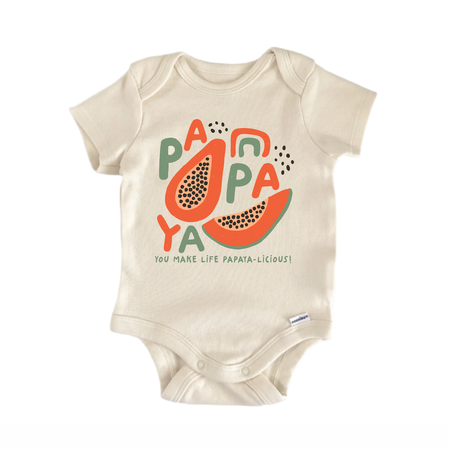 Papaya Fruit Retro Newborn Baby Onesie® Bodysuit