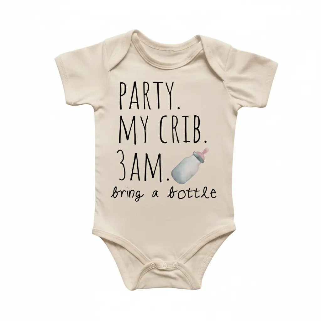 Party My Crib 3Am Newborn Baby Onesie® Bodysuit GS1