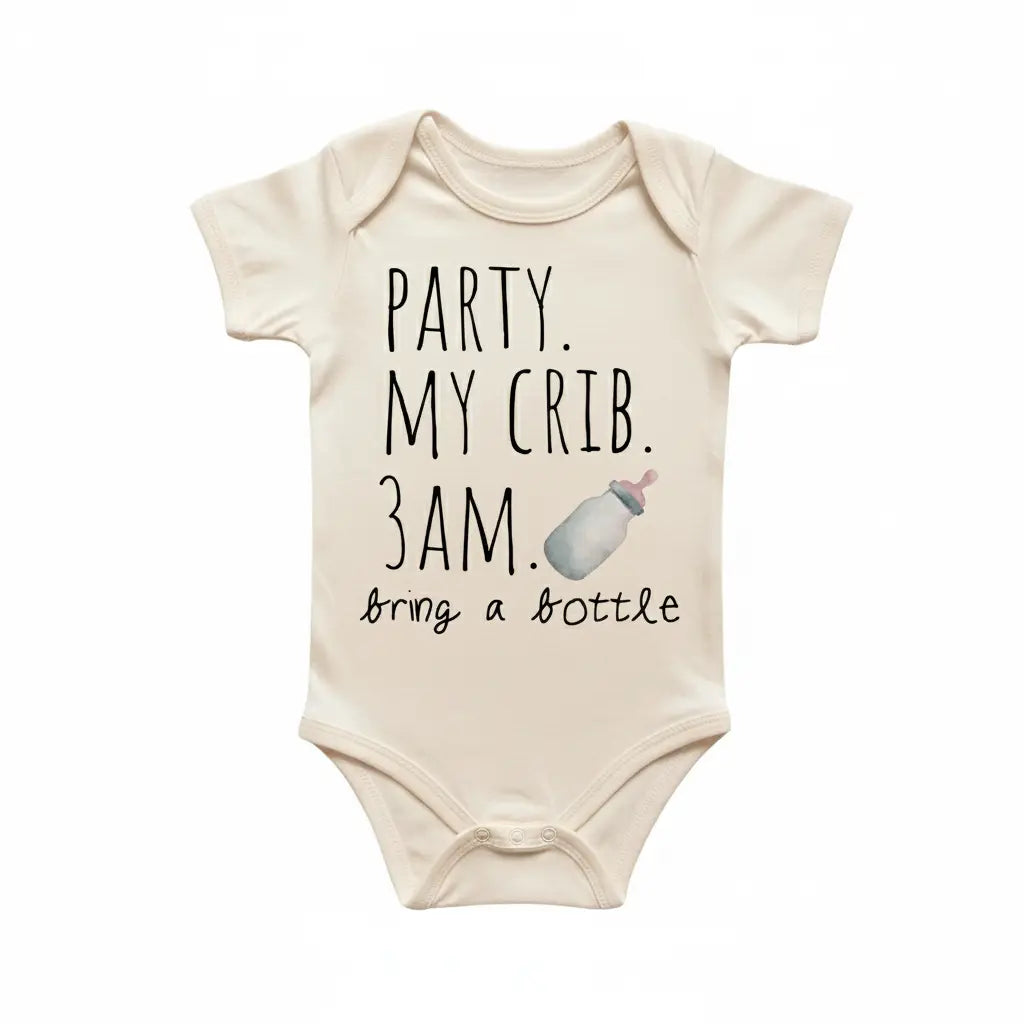 Party My Crib 3Am Newborn Baby Onesie® Bodysuit