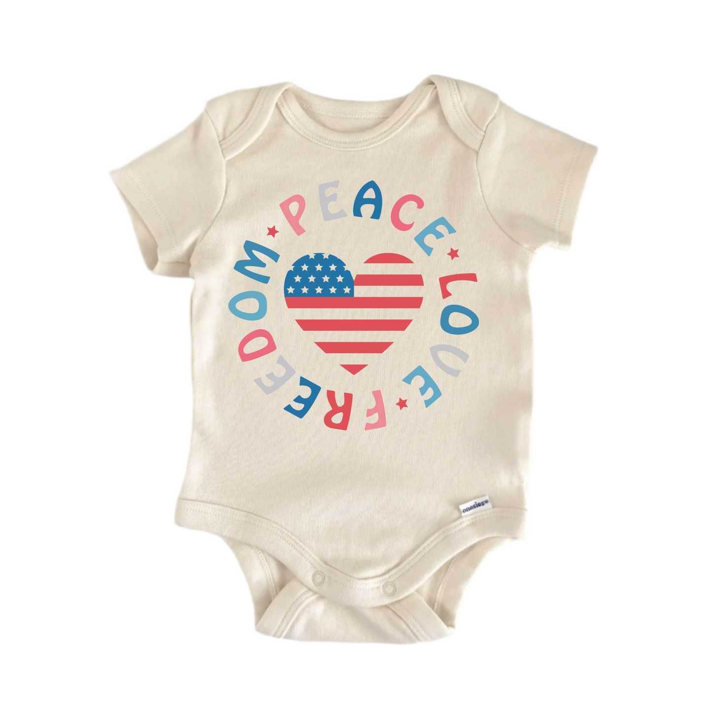 Peace Love Freedom Newborn Baby Onesie® Bodysuit