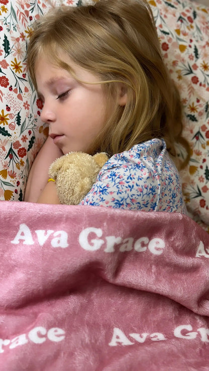 Personalized Baby Blanket, Toddler Blanket, Throw Blanket