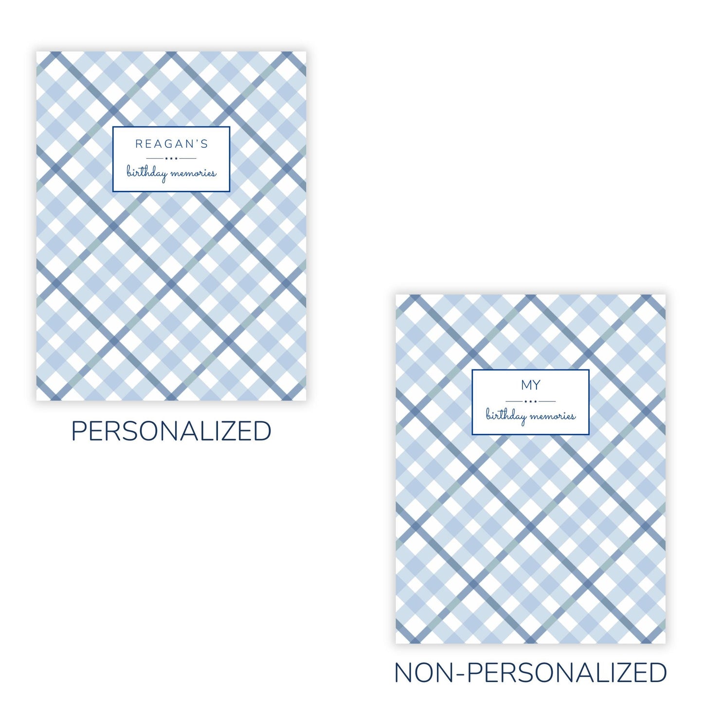 Birthday Memory Book- Seafoam Candles