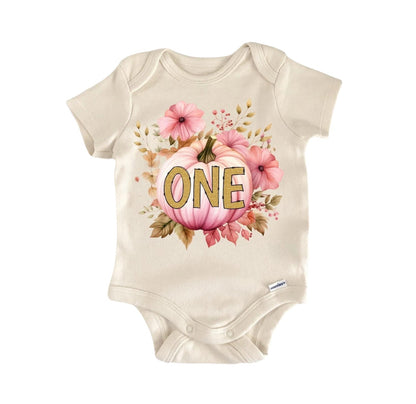 Pink Fall Pumpkin Newborn Baby Onesie® Bodysuit