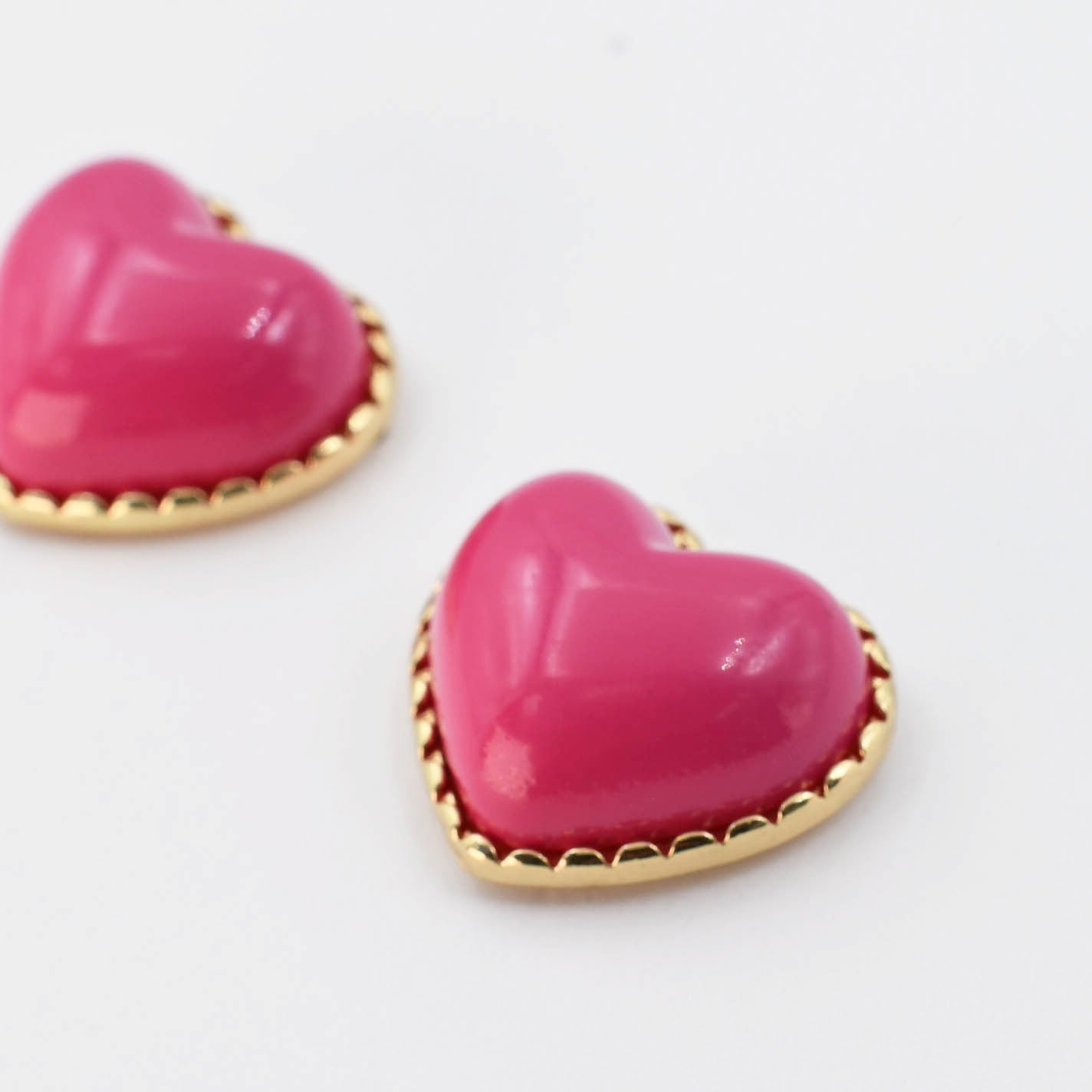 Pink Heart Stud C12