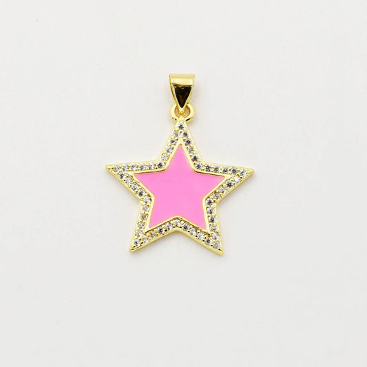 Pink Star Charm CH-252