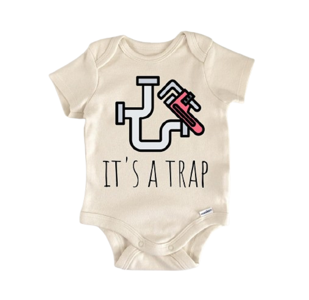 Plumber Plumbing Trap Newborn Baby Onesie® Bodysuit