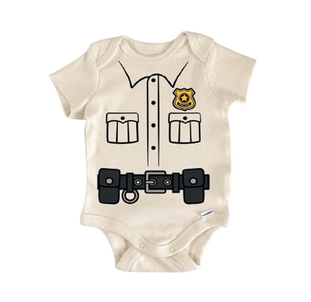 Police Officer Cop Blue Newborn Baby Onesie® Bodysuit