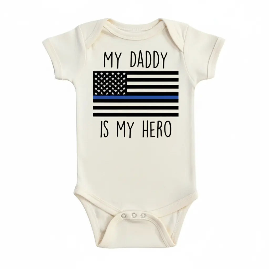 Police Officer Thin Blue Newborn Gift Baby Onesie® Bodysuit
