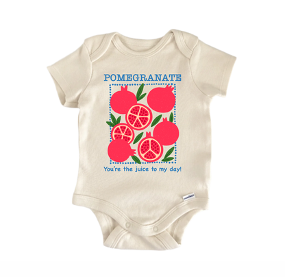Pomegranate Fruit Retro Newborn Baby Onesie® Bodysuit