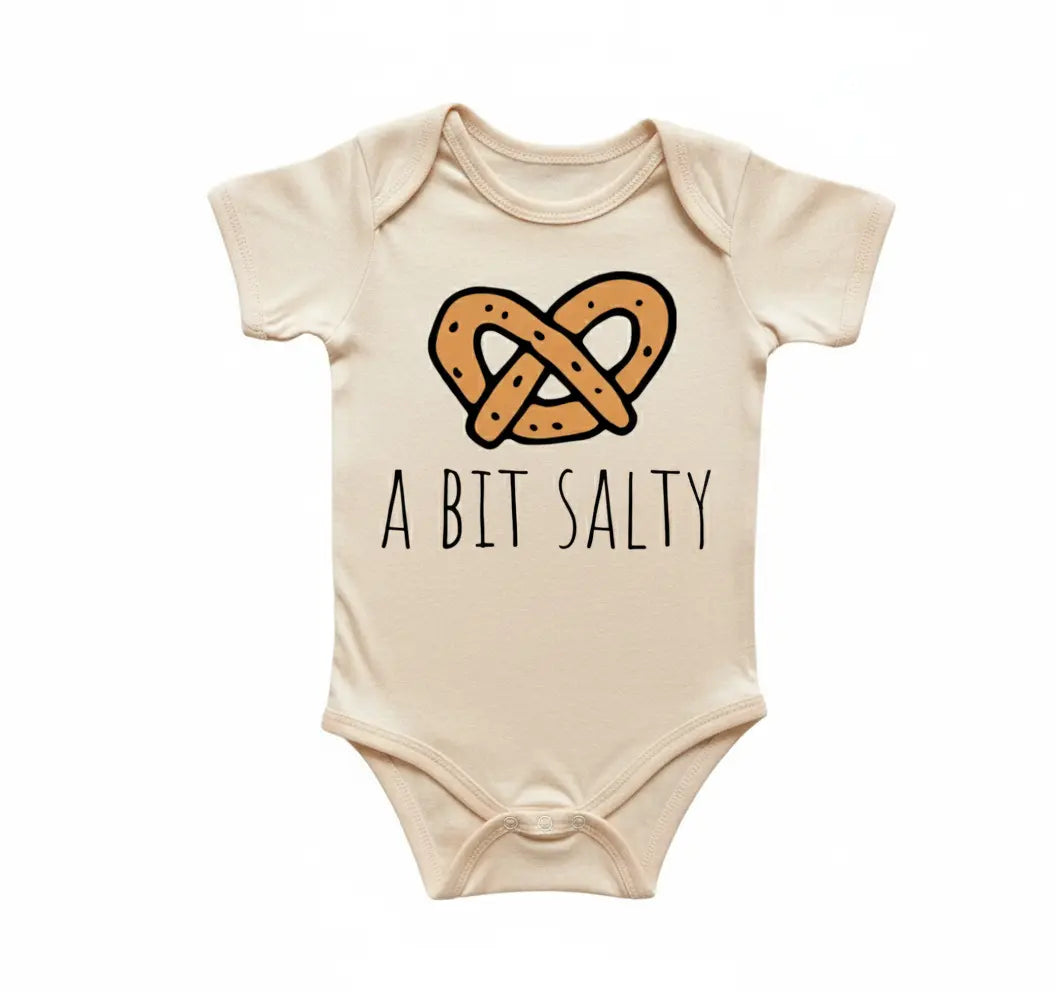 Pretzel Salty Newborn Gift Baby Onesie® Bodysuit