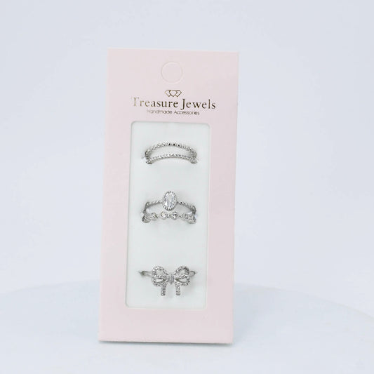 Princess Silver Ring Set