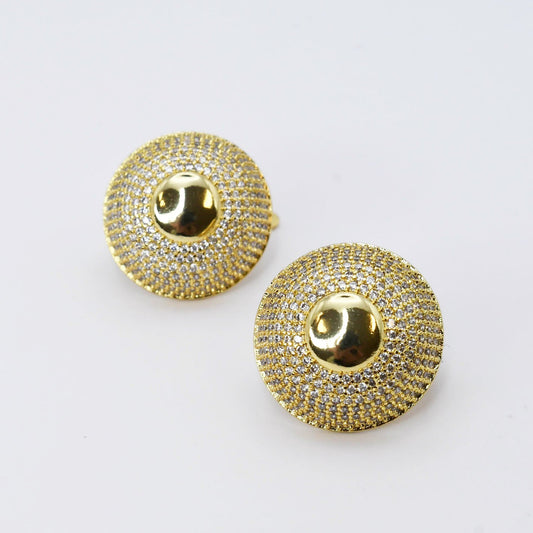 Puffy Disco Gold Earring K15