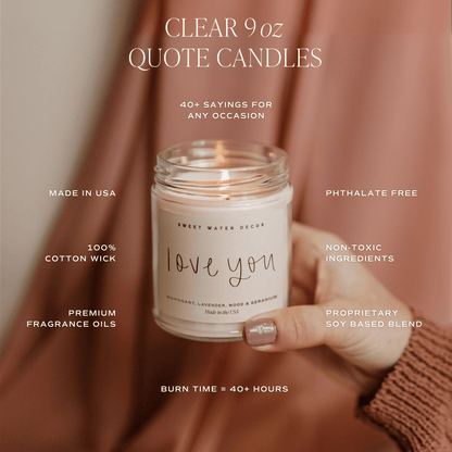 Beautiful Bride Soy Candle - Large Quote Label - 9 oz