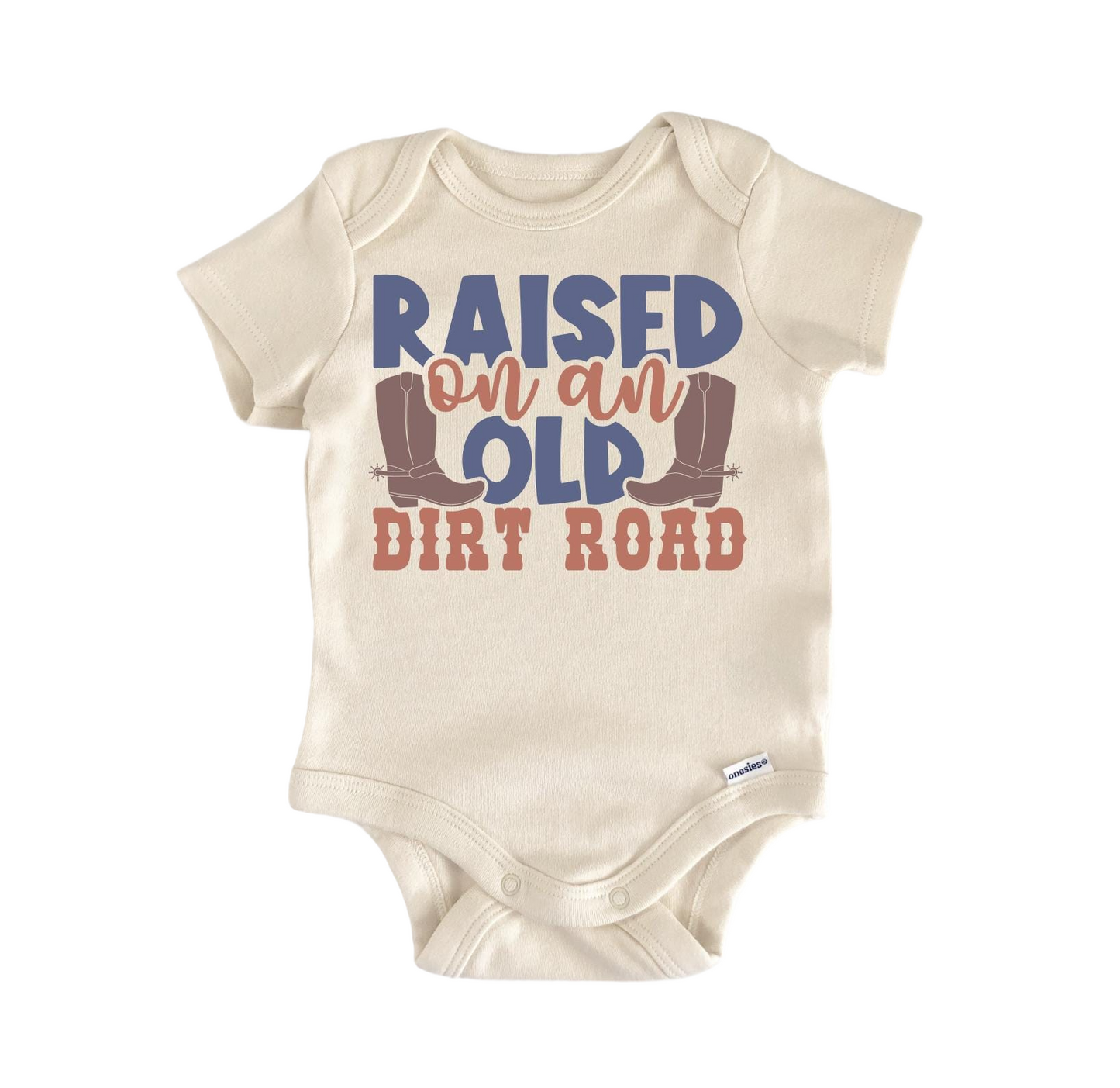 Raised Dirt Road Country Newborn Baby Onesie® Bodysuit