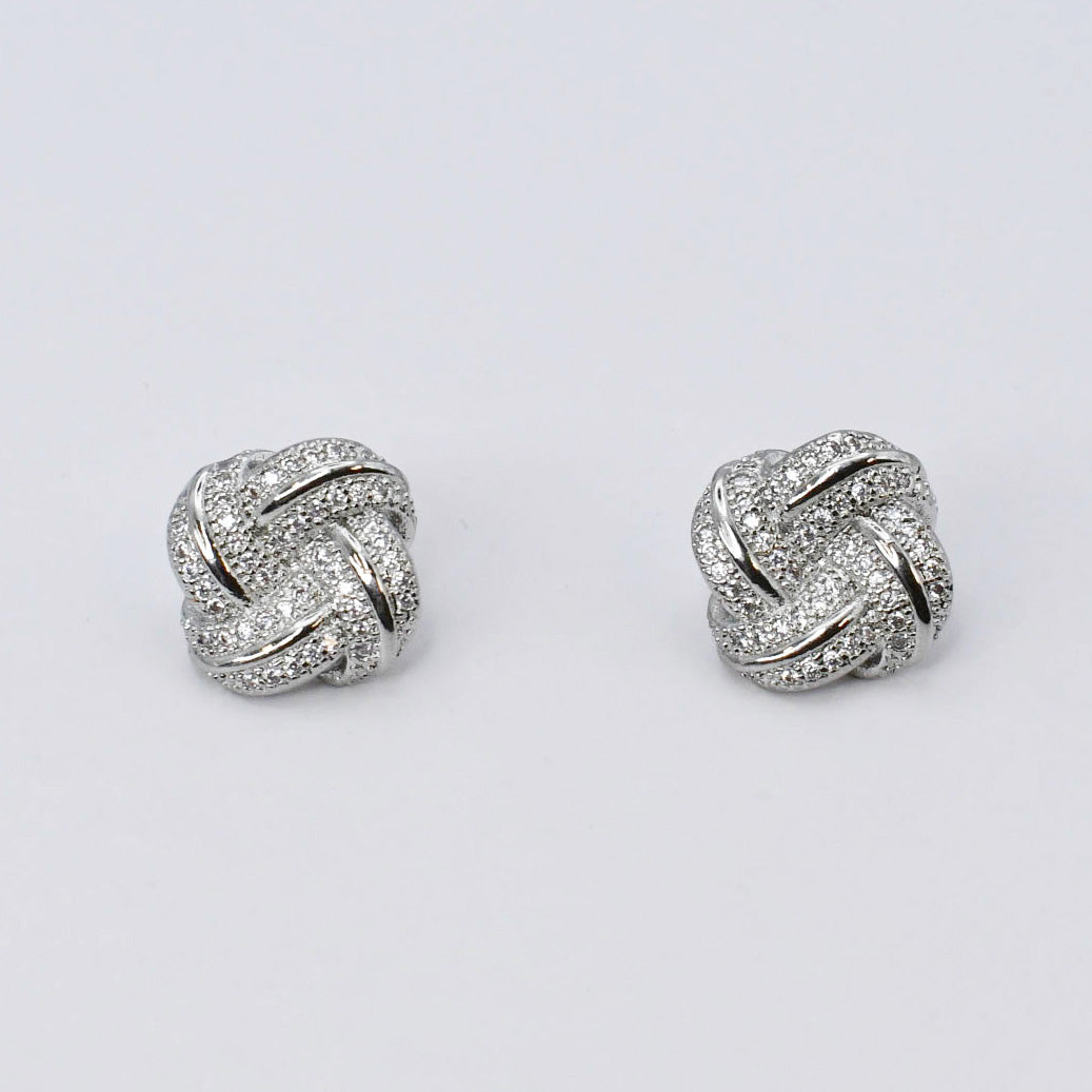 Rosette Studs Silver
